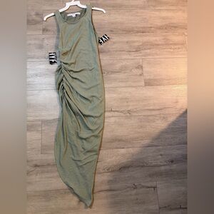 HYFVE Asymmetrical Sleeveless Dress in Soft Green